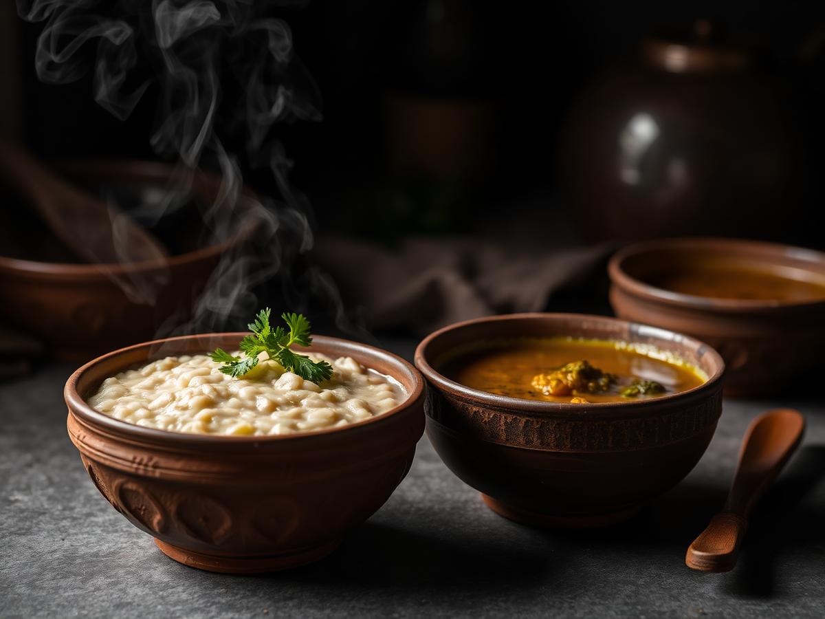 Dhido & Gundruk at Local Thakali, Kathmandu