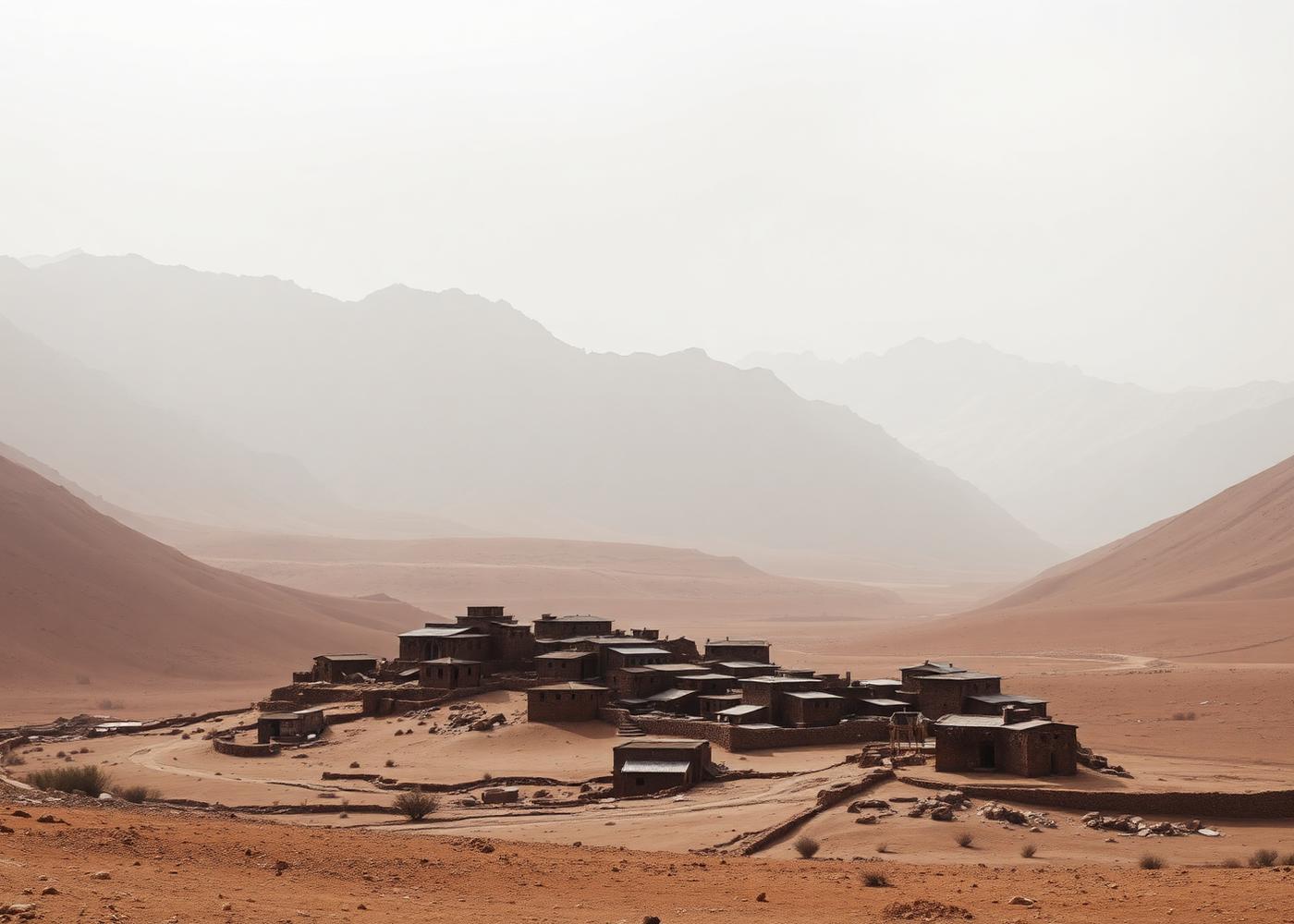 The arid Mustang valley in Nepal, ancestral home of the Thakali people